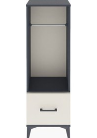 Resim Arges Dolap Tek Raflı Tek Çekmeceli Tek Askılı 44x30x134 Antrasit-aytaşı Antrasit 