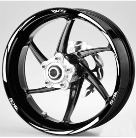 Resim Rks Beyaz Yazılı 3 Parçalı Reflektif Jant Şeridi 