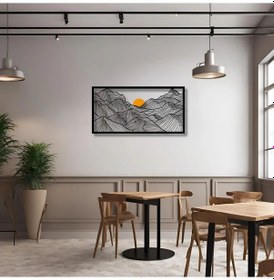 Resim Metal Duvar Dekorasyonu Güneşli Dağ Sunny Mountain Metal Duvar Tablosu Doğal 