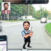 Resim wonderlike Kişiye Özel Bay Terzi Araba Dikiz Ayna Süsü 