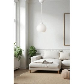 Resim Özbak Avize Karpuz Camlı Tekli Avize – Beyaz | Çocuk Odası & Hol İçin Modern Tasarım 