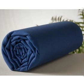 Resim Lacivert Penye Çift Kişilik Lastikli Çarşaf 