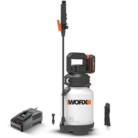 Resim Worx WG829E 20Volt 2.0Ah. Li-ion 5L Omuz Askılı Basınçlı İlaçlama ve Dezenfektan Pompası 