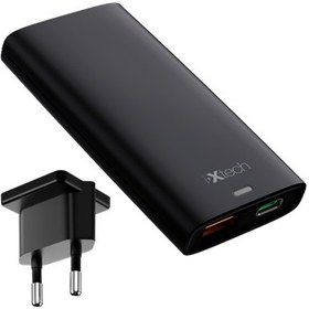 Resim İXtech PD 65W + QUALCOM 3.0 Ultra İnce Universal Seyahat Adaptörü Siyah 