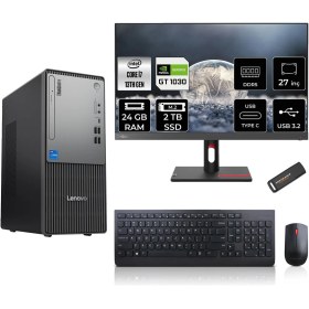 Resim Lenovo Thinkcentre Neo 50T Gen 5 Intel Core I7 13700 24GB 2tb SSD GT1030/4GB 27" Fhd Monitör Fdos Masaüstü Bilgisayar & Per4 USB Bellek 12UB000LTRMNT1314 
