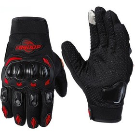 Resim Zehraa Bsddp Motosiklet Eldivenleri Düşmeye Karşı Korumalı Nefes Alabilir Dokunmatik Ekran M Model Kırmızı 