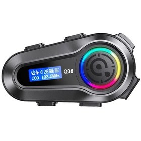 Resim Motosiklet İntercom Üniversal Tüm Kasklara Uygun Işıklı Mod Motor 5.3 Bluetooth 