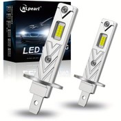 Resim 2 LED Işık 100W 20000LM H1 Far Ampulü Mini Boyut Tasarımı Kablosuz Araba Işığı CSP 7035 Çip Beyaz 6500K Tak ve Çalış, Pil Olmadan 