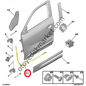 Resim Opel Mokka (2021-2024) Sol Ön Kapı Lastik Fitili (Orijinal) 