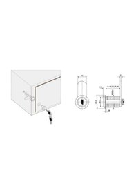 Resim Canex Mandallı Çekmece Kilidi 25 Mm / Nikel 