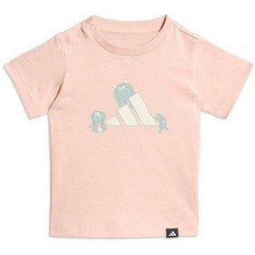 Resim Adidas Tiro Nster Bebek Pembe Yuvarlak Yaka Tişört Pembe 