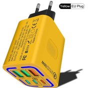 Resim İphone Uyumlu/Watch/airpods İçin Taşınabilir 50w 3 Renk Pd Qc Kablosuz Şarj Eu Yellow 02 