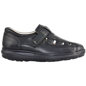 Resim Dr Comfort Dr.comfort Dr.7100 Erkek Ortopedik Sandalet Rocker Bottom Tabanlı El Yapımı Vejetal Deri Siyah 