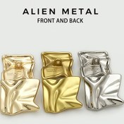 Resim 10 adet, 17.5/21/25mm Kare Düzensiz Moda Basit Metal Düğmeler, Gömlekler, Kazaklar ve Takımlar için Uygun 