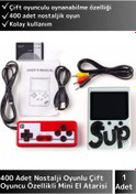 Resim Wintoup Premium Çift Kol 400 Nostalji Oyunlu Mini Atari Gameboy&Gamebox Oyun Konsolu Gameboy Atari Nintendo 