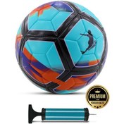 Resim Telvesse Futbol Topu Laliga Pompalı Sert Zemin Halı Saha Futbol Topu No:5 Mavi 036 Mavi 