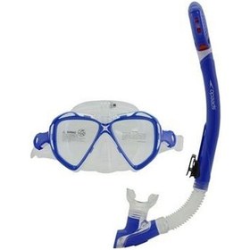 Resim Speedo Sol25001-aqwh Au Dual Lenses Mask With Camera Mount Unisex Yüzücü Gözlüğü Mavi 