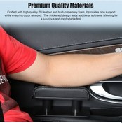 Resim Pazly Evrensel Araç Kolçak Desteği - 3 Ayarlı, Anti-kaygan Pu Deri Kol Dinlendirici 