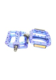 Resim Neco Wp601 Geniş Mtb Bmx Platform Pedal 110 X 100 Mm 415 Gram Transparan Mavi 