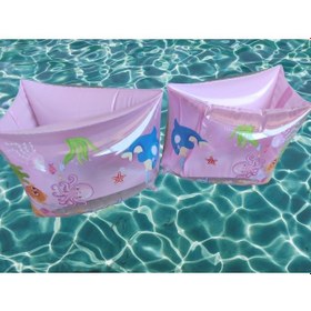Resim Pembe Desenli Kolluk Üçgen Kolluk 3-6 Yaş İçin Yüzme Kolluğu, Deniz Ve Havuz Aksesuarları 
