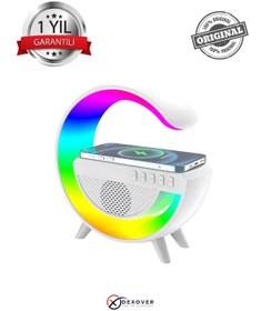 Resim AGGIY Bluetooth Hoparlör 15w Kablosuz Wireless Şarj Rgb Masa Gece Lambası Radyo Müzik Çalar Ag-2301 