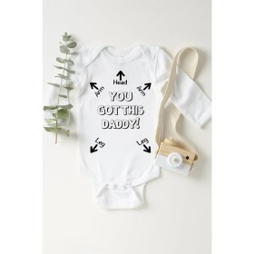 Resim Limon Bebek Beyaz You Got This Daddy Çıtçıtlı Body 