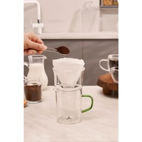 Resim UltraMint Borosilikat Cam Dripper ile 450 ml Kahve Demleme Seti 
