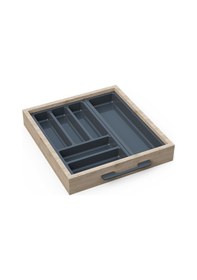 Resim Mutfak Çekmece Içi Düzenleyici, Kaşıklık 44cm X 48cm Yanlar Ve Boydan 4cm Kesilebilir, Antrasit Antrasit 
