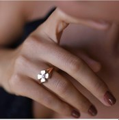 Resim Pırlanta Yonca Yüzük (395075678) 