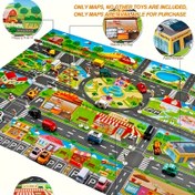 Resim Büyük Su Geçirmez Şehir Trafik Oyun Matı, Renkli Şehir Özellikleri ve Eğlenceli Tasarım - Çocukların Hayal Kırıklığına Davranması İçin Dayanıklı Dokusuz Kumaş, Doğum Günü Hediyesi, Eğlenceli Tasarım 