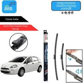 Resim Fiat Punto Uyumlu 2007-2017 Bosch Aerotwin Araca Özel Ön Silecek Takımı 650-380mm 