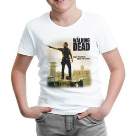 Resim Lord T-Shirt The Walking Dead - Rick Beyaz Çocuk Tshirt 