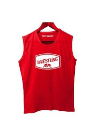 Resim Top Glory Güreş Baskılı Kolsuz Sporcu T-shirt Tank Top Sporcu Fitness Atlet 