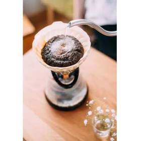 Resim MarkEntegra Isıya Dayanıklı Cam V60 Dripper - Siyah 