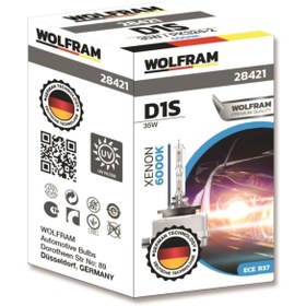 Resim WOLFRAM D1s 6000k Xenon Ampul Beyaz Işık 35w Made In Germany (1 Adet) 