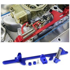 Resim Araba Modifikasyon Aksesuarları Alüminyum Alaşımlı 4500 Serisi Kablo Tabanı Gaz Kelebeği Braketi Gaz Kelebeği Kablosu Mavi 