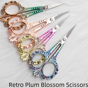 Resim Rose Altın Şeftali Çiçeği Vintage Avrupa Tarzı El Yapımı Makas, Paslanmaz Çelik, İki Elde Kullanılabilir, Nakış, Ofis, Çay Poşeti Kesme, El Sanatları Malzemeleri, Dikiş Aksesuarları, Dikiş Malzemeleri, Dikiş Aksesuarları 