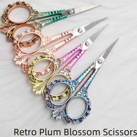 Resim Rose Altın Şeftali Çiçeği Vintage Avrupa Tarzı El Yapımı Makas, Paslanmaz Çelik, İki Elde Kullanılabilir, Nakış, Ofis, Çay Poşeti Kesme, El Sanatları Malzemeleri, Dikiş Aksesuarları, Dikiş Malzemeleri, Dikiş Aksesuarları 