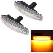 Resim Wondernest Yan Su Sones Sinyal Şeffaf Sarı Rover Led Land İşıklar Işık Işığı İçin, Flaşör Dönüş Dinamik Dc12v/3w Araba Akan Adet 2 Ln Şeffaf 