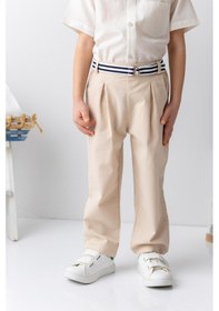 Resim Erkek Bebek Kemerli Gabardin Pantolon - Taş Rengi Taş 