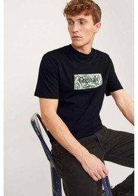 Resim Jack & Jones Jorlafayette Brandıng Tee Siyah Erkek Kısa Kol T-shirt 000000000101961698 