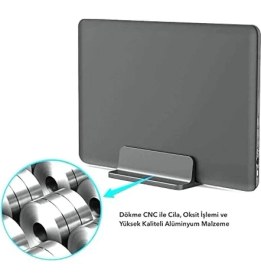 Resim Storemax > N17 Dikey Genişliği Ayarlı Laptop Standı Space Gray 