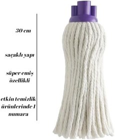 Resim 30 cm Saçaklı Mop - Süper Emiş Gücü, Dayanıklı ve Etkili Temizlik Başlığı 