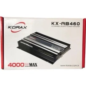 Resim Korax KX-AB460 Max 4000W 4 Kanal Oto Amfi 
