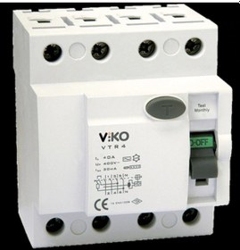 Resim Vtr4-8030 Viko 4P80 30Ma Kaçak Akım Koruma Rölesi Trifaze 