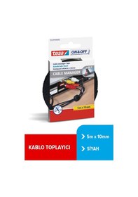 Resim Kablo Toplayıcı, On & Off Cırt Bant, Siyah, 5m X 10mm 
