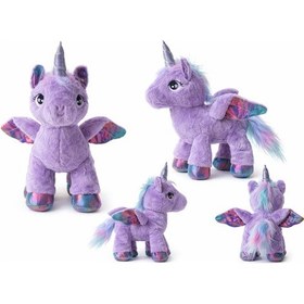 Resim 30 Cm Mor Peluş Unicorn Oyuncak Yumuşak Dokulu, Sevimli Ve Renkli Unicorn Mor 