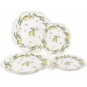 Resim Mikasa Moor Sunleaf 4 Prç 2li Pasta 19cm Ve Servis Tabağı 25cm Seti Beyaz 