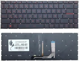 Resim Msı Gf63 Thin 8Rc Notebook İle Uyumlu Klavye Işıklı -Kırmızı- 