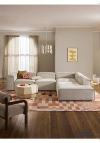 Resim Most Mollis Pro 4 Modül Sağ Köşe Fitilli Kırık Beyaz Kadife Kumaş 